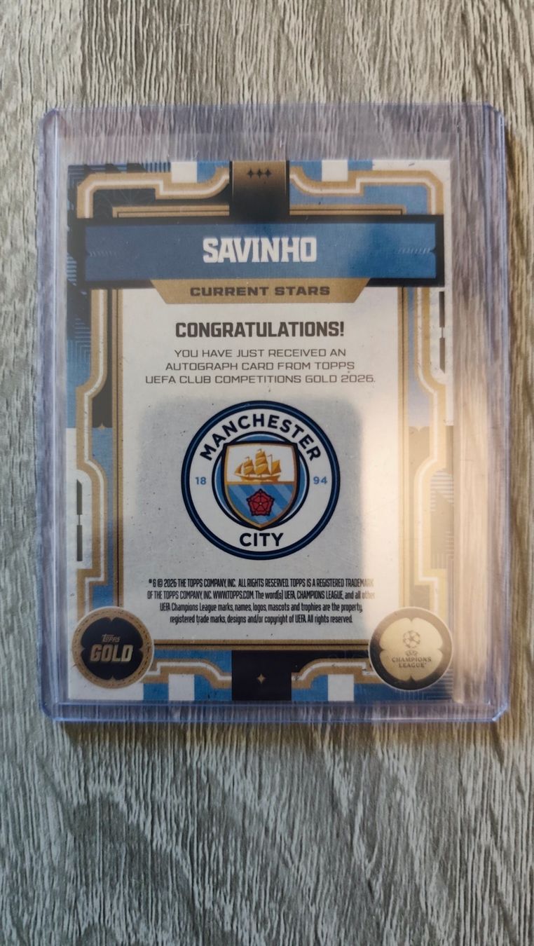 Topps Carte collezionabili: Topps Gold 25/26 Savinho mit Autogramm – Usato da St. Gallen venduto da RudyundFloydCards 1