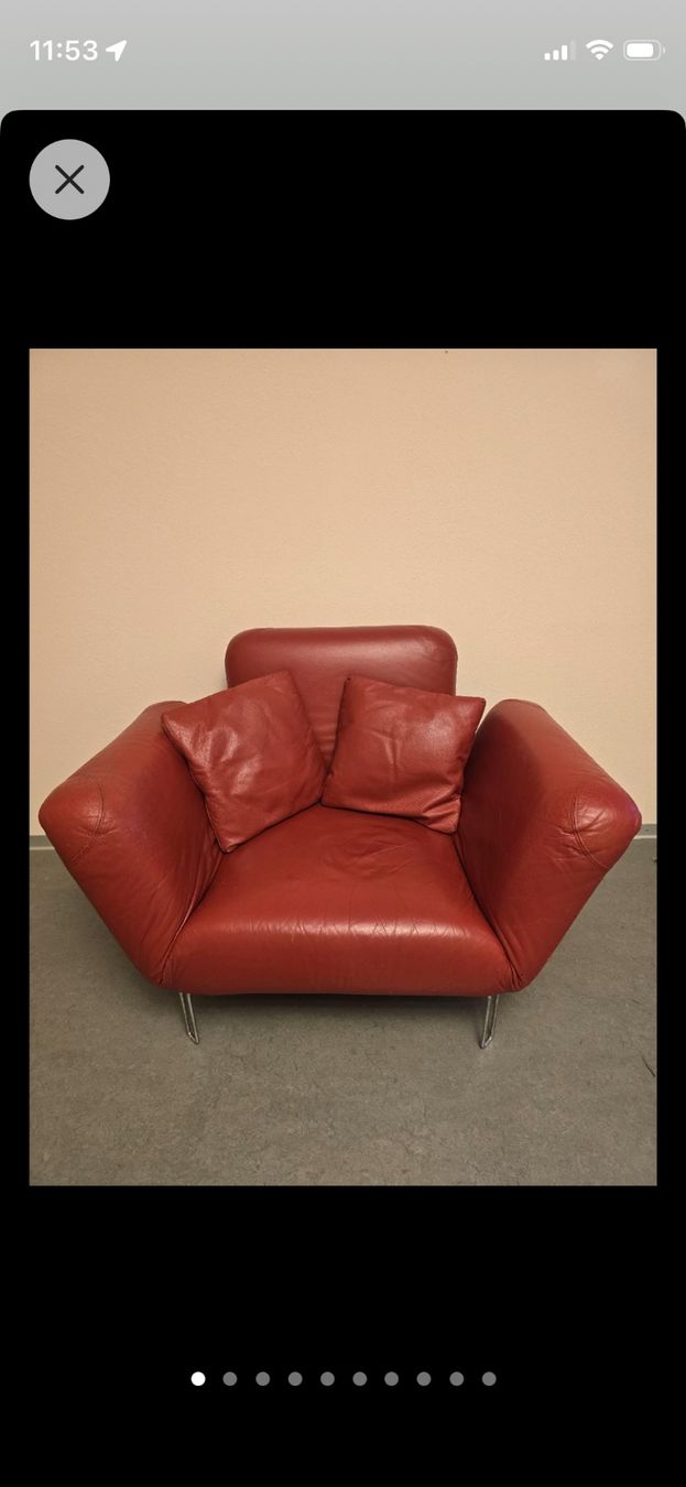 Poltrone: Roter Ledersessel – Usato da Derendingen venduto da Resu8263