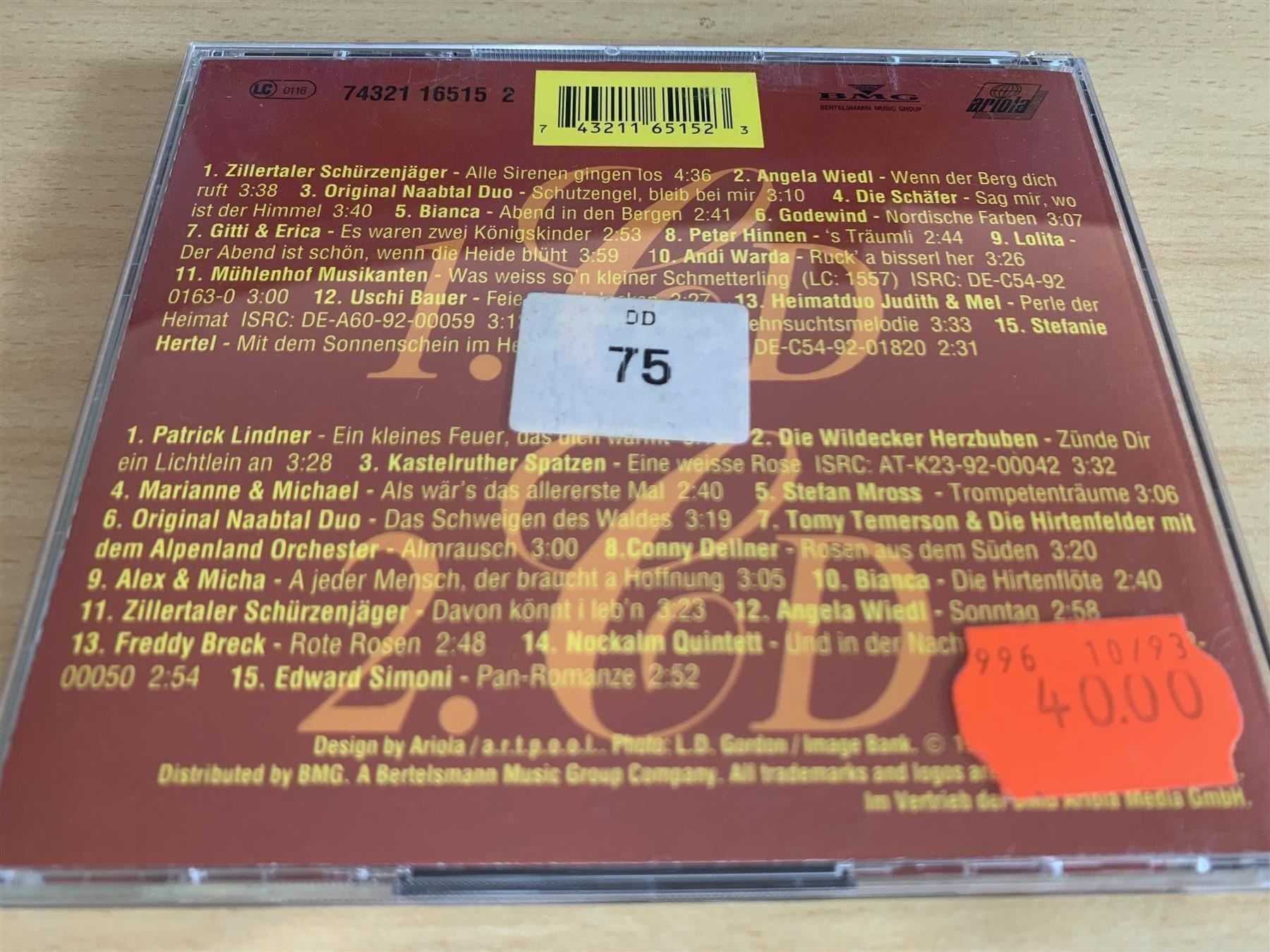 CD: Die Schmusehits Der Volksmusik - 2 CD – Usato da Rikon im Tösstal venduto da Alpenmutz 1