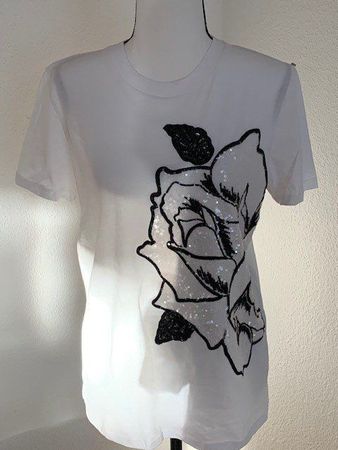 SPORTMAX / T-Shirt mit Paillettendekor / Gr. M