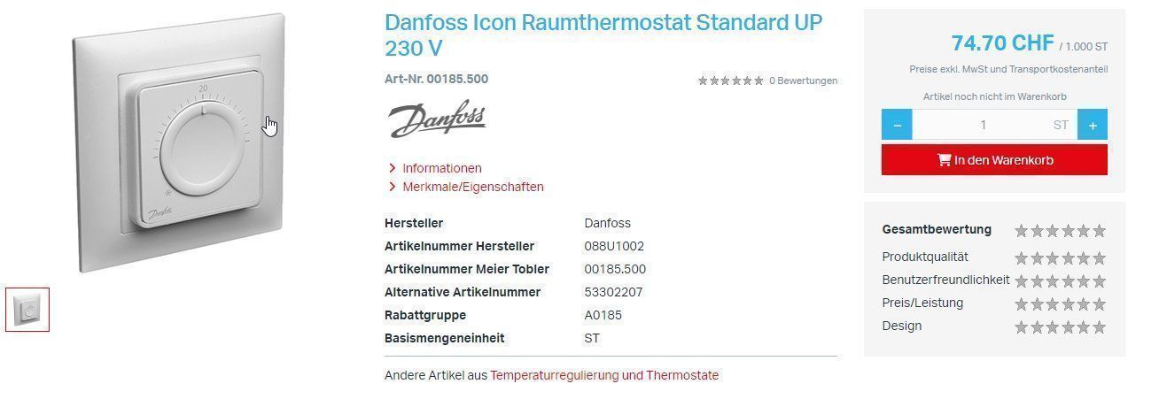 Heizgeräte: Danfoss Icon Raumthermostat 088U1002 – Neu und originalverpackt aus Oberwil BL von baleo_BS 2