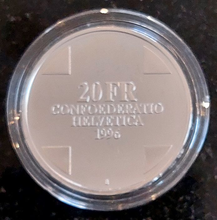 Tutti le monete: 20 Franken 1996 Silber pp Riese Gargantua Box – Nuovo (secondo la descrizione) da Arch venduto da moneyswiss 2