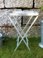 Tablett als Beistell Klapp Tisch, Eisen verzinkt, 79 cm hoch
