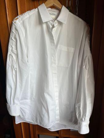 Weiße Max Mara Bluse 46.