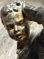 Antike signierte Figur E. Bouret auf Marmorsockel