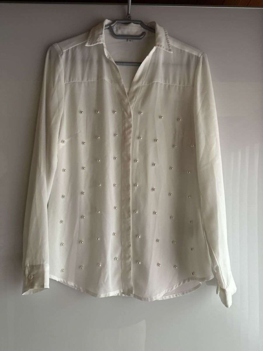 Tally Weijl Camicette: Tally Weil Bluse weiss mit Perlen Grösse S – Usato da Buchs AG venduto da tifena