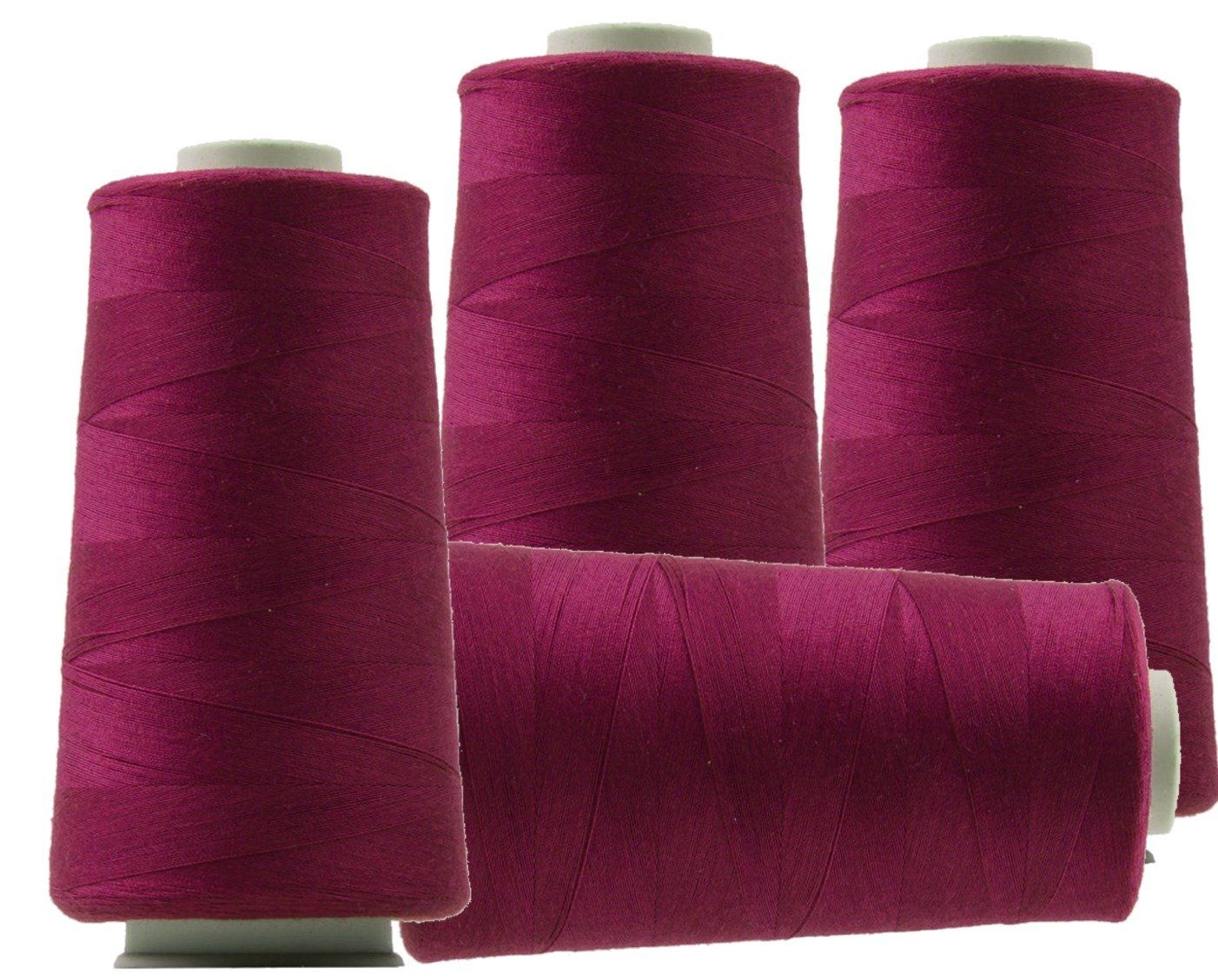 Kordeln & Faden: Overlockgarn, 3000m, Polyester - weinrot 37 – Neu (gemäss Beschreibung) aus Leimbach TG von ziernaht