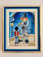 Günter R. Sander – Originalgemälde "Clown mit Trompete"