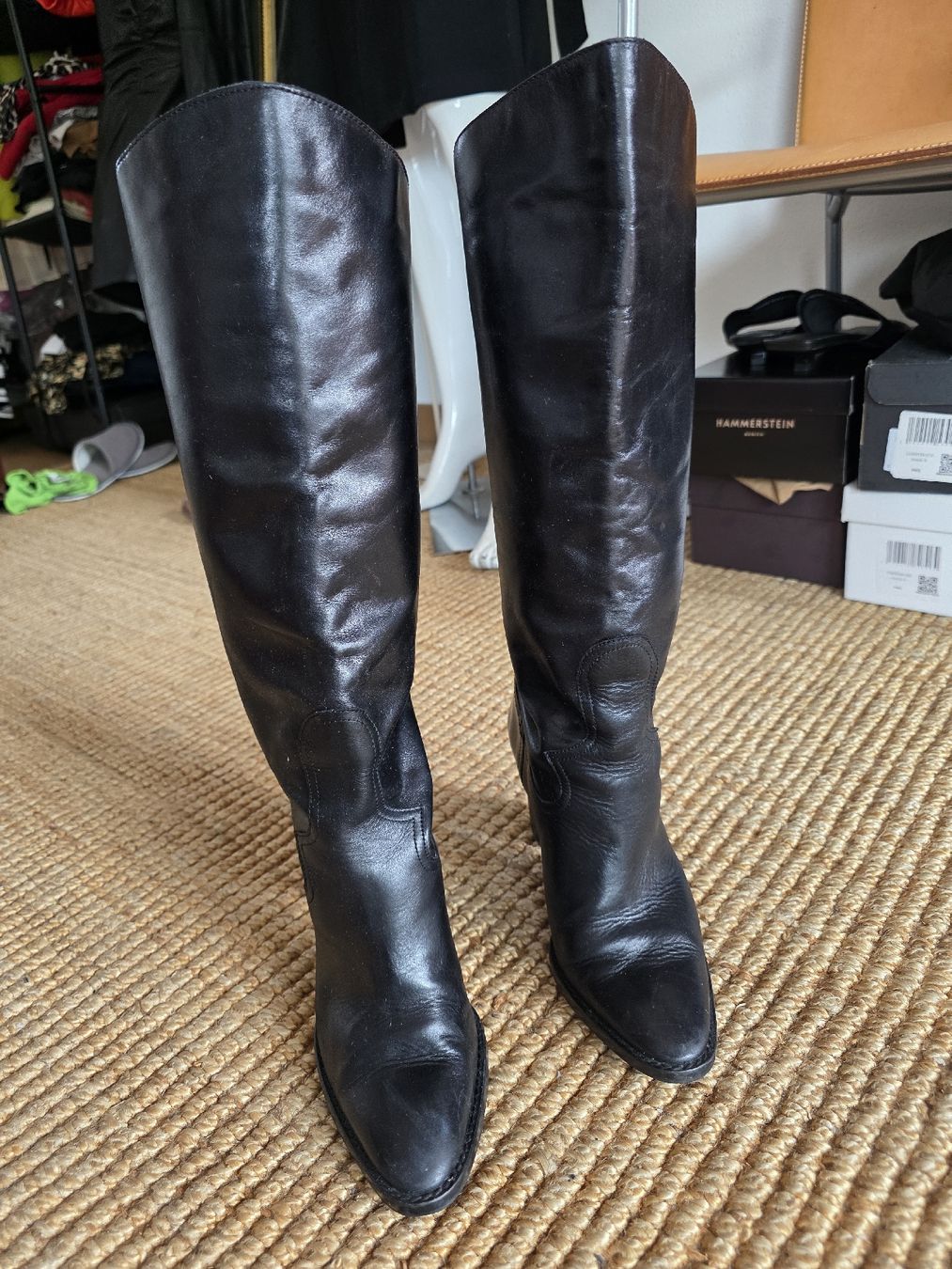 Zara Scarpe da donna: Stivali in pelle neraTg. 38 – Usato da Massagno venduto da let_6pgs