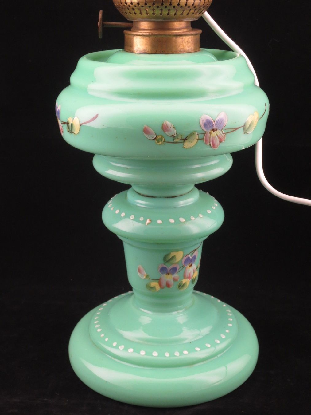 Lampade: Petrollampe Opalglas lampe à petrole opaline 1900 – Usato da Noville venduto da ceram 2