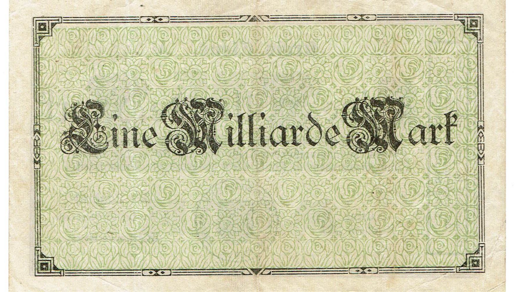 Banconote: Cleve 1 Mrd.Mark +Stempel 13.10.1923 SS++-VZ – Usato da Steffisburg venduto da ber_8htf 1