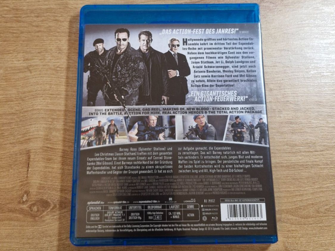 Tutti i DVDs: The Expendables 3 (2014) Bluray – Usato da Pfungen venduto da Whitie 1