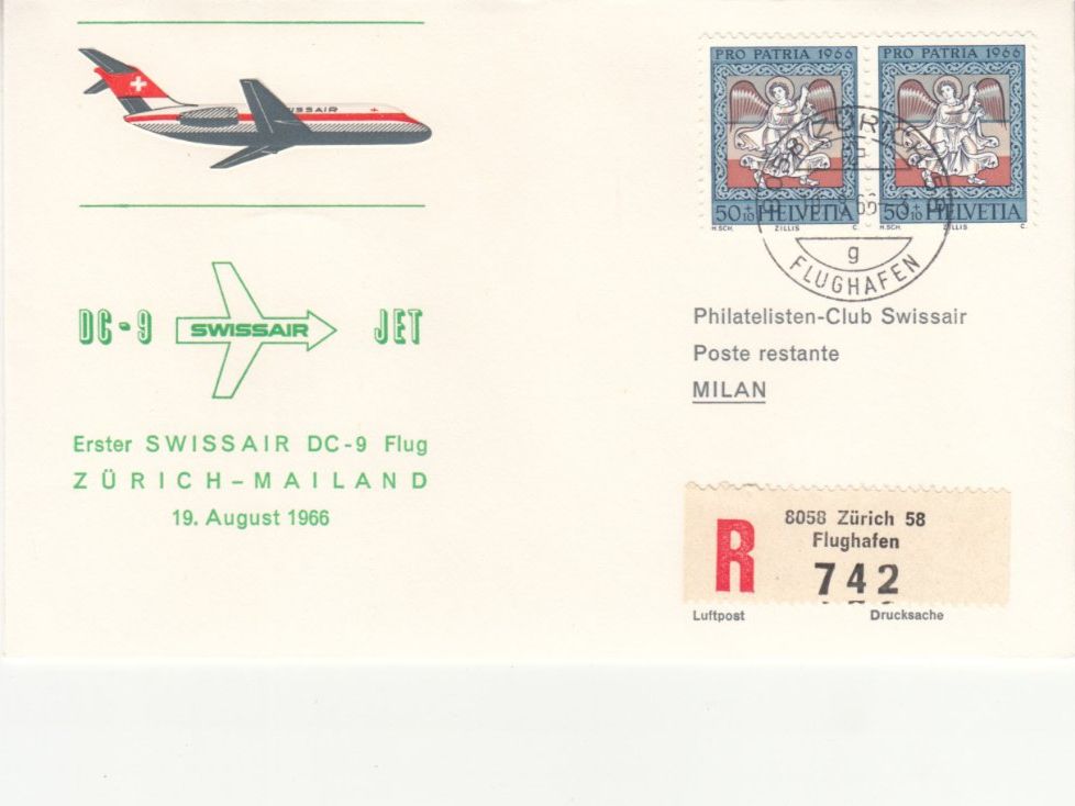Tutti i francobolli: SLH RF 66.19 a Zürich-Mailand – Usato da Bürglen TG venduto da StampGraf