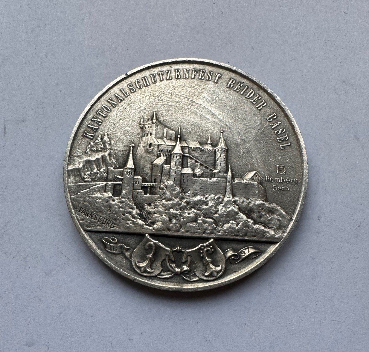 Medaillen: 1897 Kant. Schützenfest Basel -unz – Gebraucht aus Kirchberg SG von Helveticus00 1