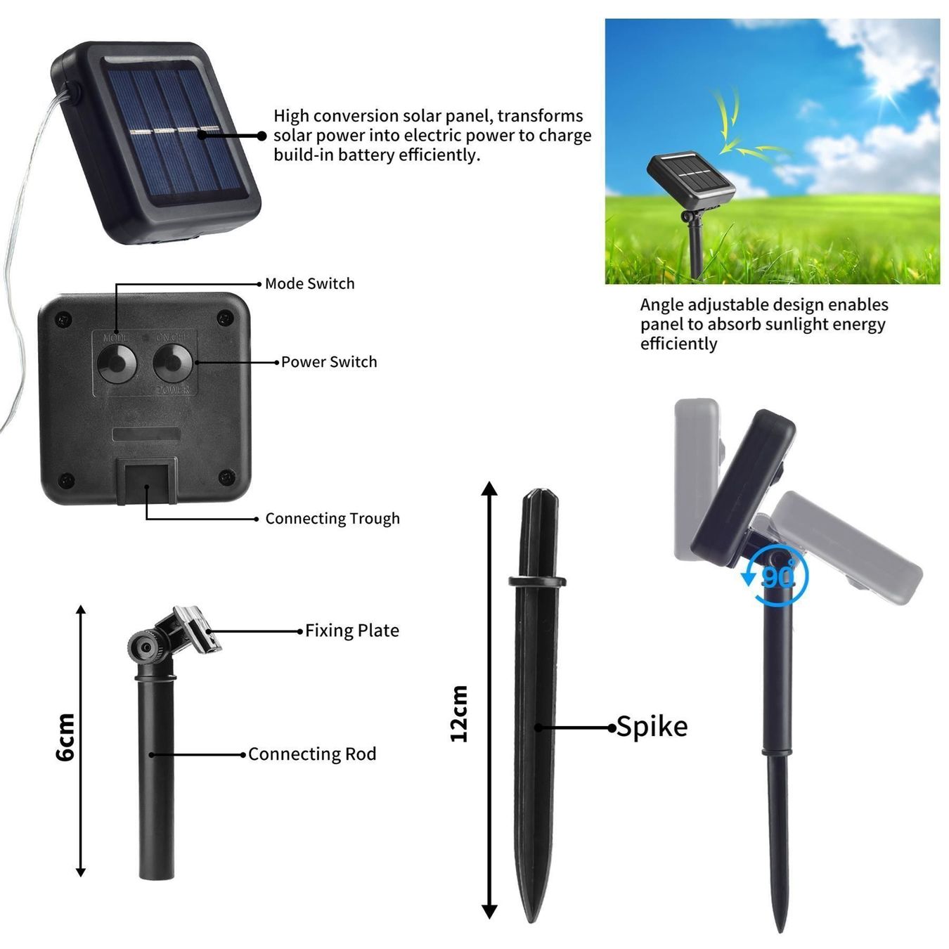 Ghirlande e barre luminose: 15m LED 2 Stück Solar Lichterkette Ausse – Nuovo (secondo la descrizione) da Thun venduto da Newnewshop 7