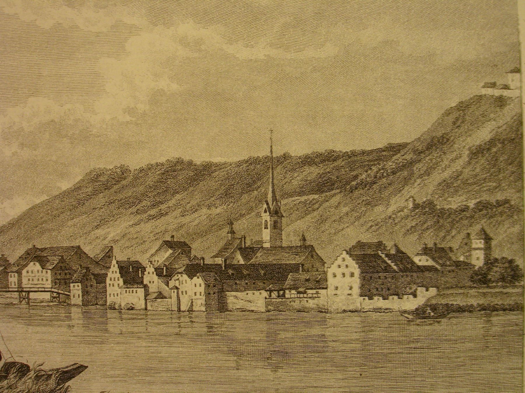 Stiche: STEIN AM RHEIN, KUPFERSTICH 1780/88 – Gebraucht aus Grüningen von Kartensammler 2
