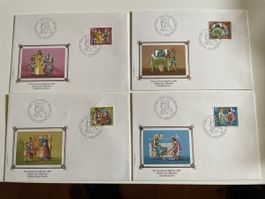 Pro-Juventute Sonderbrief 1985 Maerchen Szenen 4 Stueck