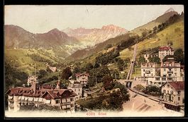 AK Glion, Teilansicht mit Bergen