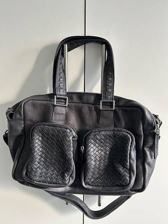 Leder-Tasche von Amsterdam Cowboys - Jeansblau