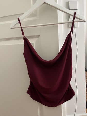Damen Top Stradivarius Weinrot Grösse M 