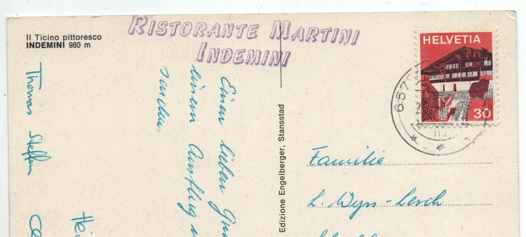 Ansichtskarten: INDEMINI Il Ticino pittoresco – Gebraucht aus Jona von philajona 1