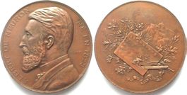 ALBERT DE MEURON. Medaille 1887 v. Landry, Bronze 69mm vz+