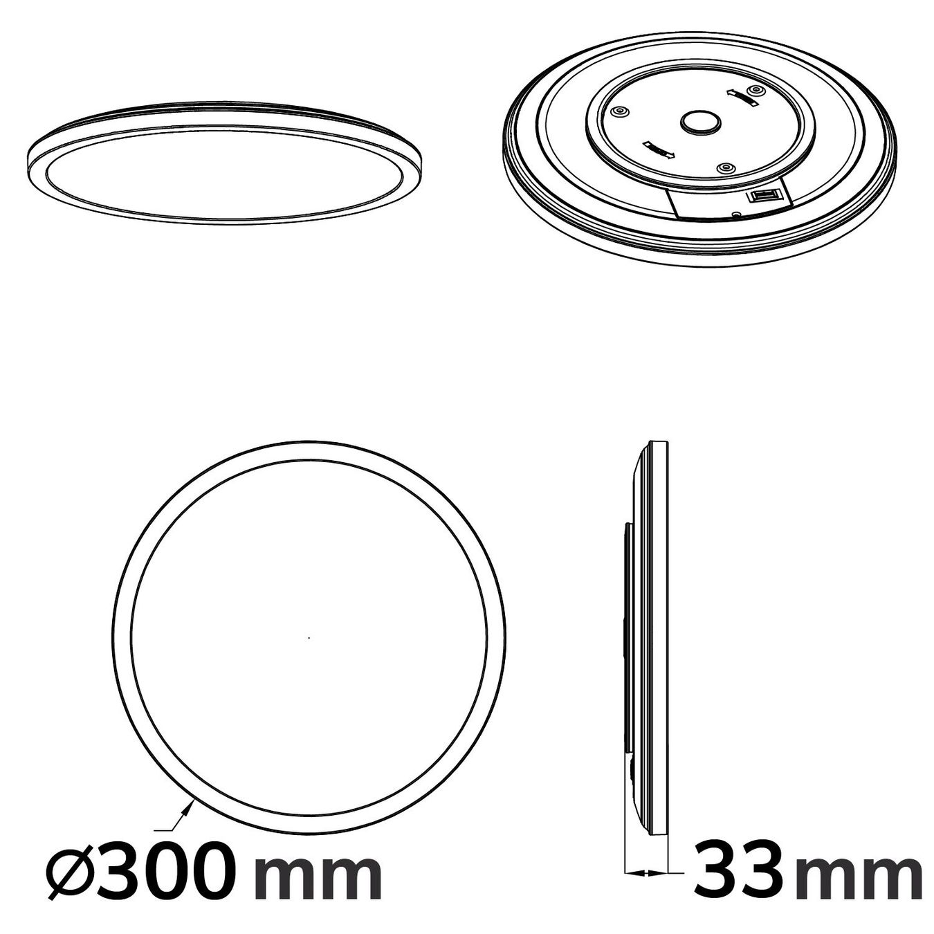 Kronleuchter & Deckenlampen: LED Deckenleuchte, CCT, IP44, 30 cm Ø – Neu (gemäss Beschreibung) aus Kreuzlingen von Smart-Light 1