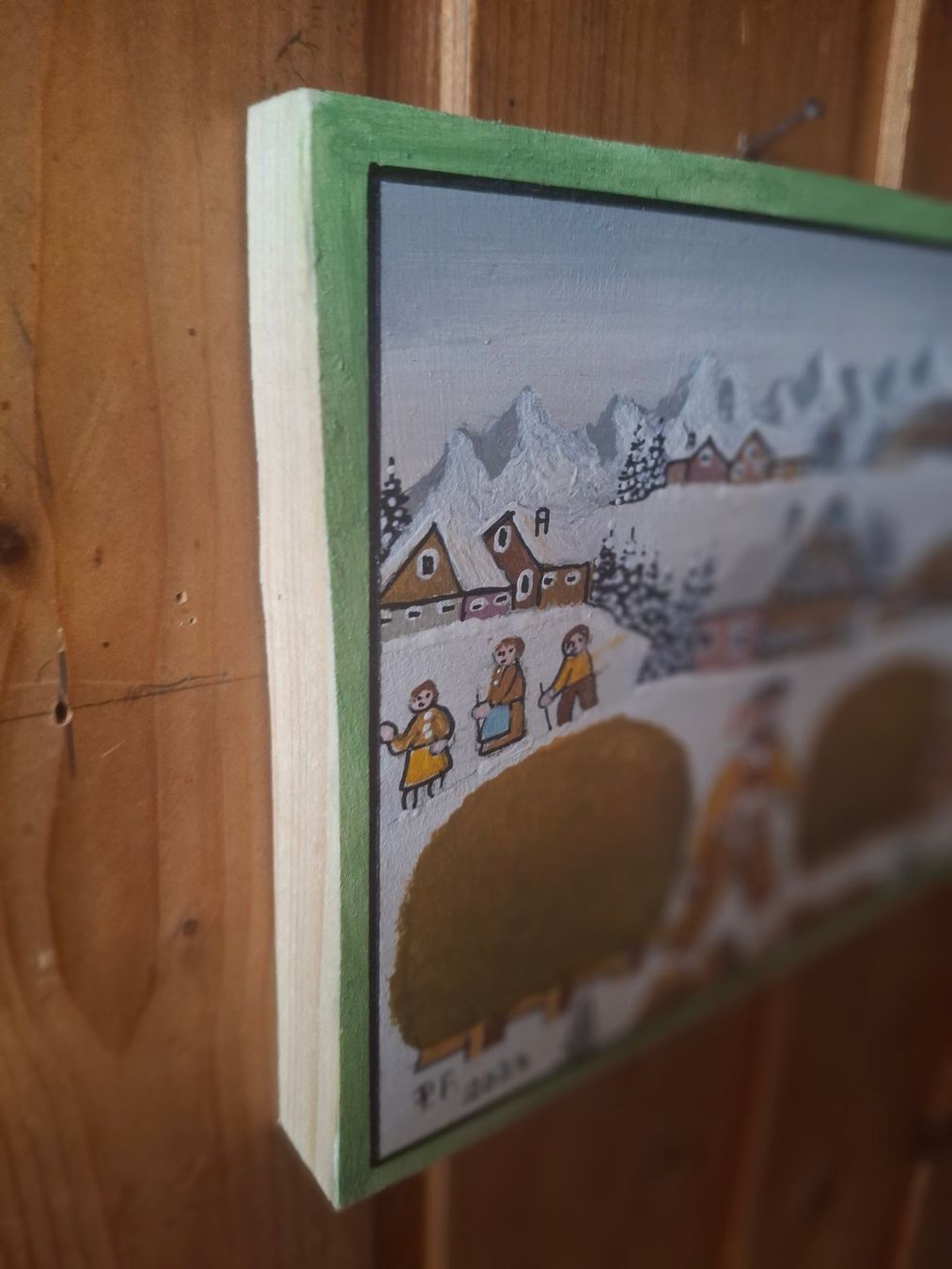 Tableaux: Winter Bauernmalerei Mini Bild ** 19 – D'occasion à Zürich par Soragno50 1
