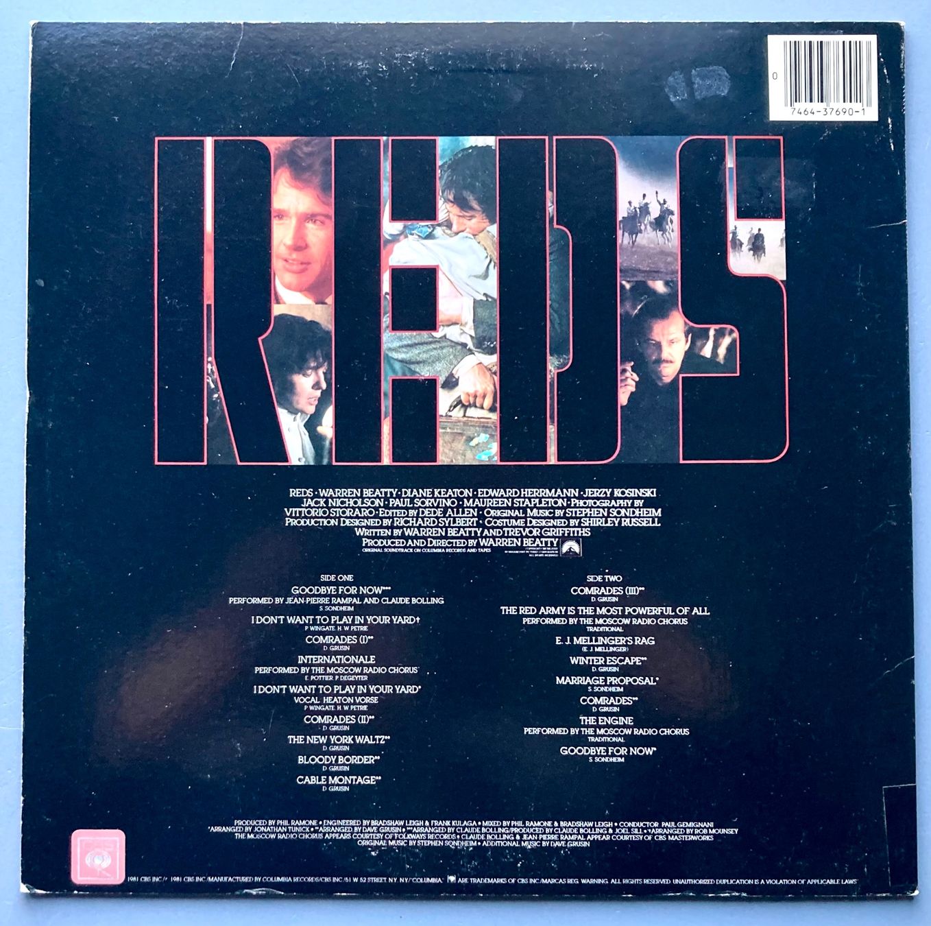 Dischi in vinile: MUSIQUE DE FILM - REDS – Usato da Poliez-Pittet venduto da Newtown-Records 1