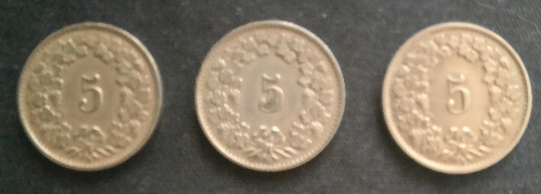 Tutti le monete: 5 Rp.  1930 / 1931 / 1932 – Usato da Zürich venduto da Limmatufer 1