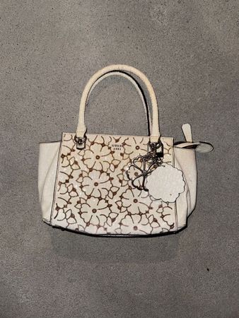 vintage guess bag white/gold