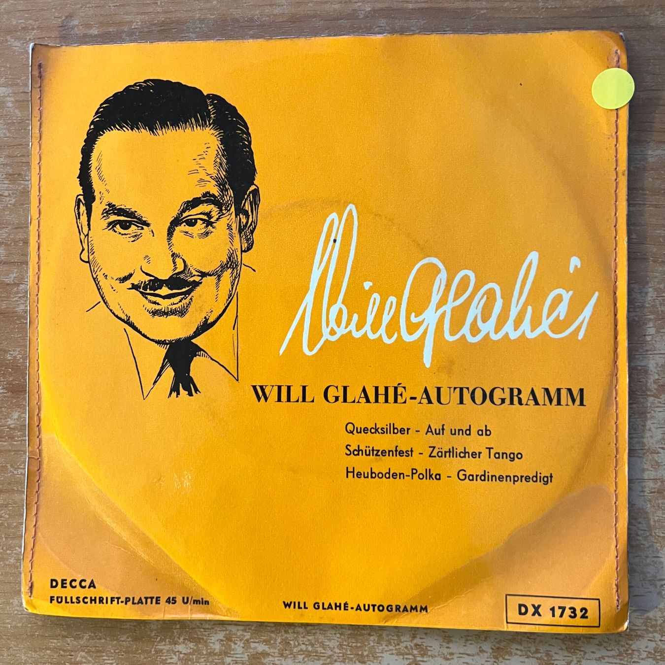 Dischi in vinile: Will Glahé - Autogramm / 7" EP - 1. D-Press. 1954 - 4 Track – Usato da Gais venduto da soundcave57
