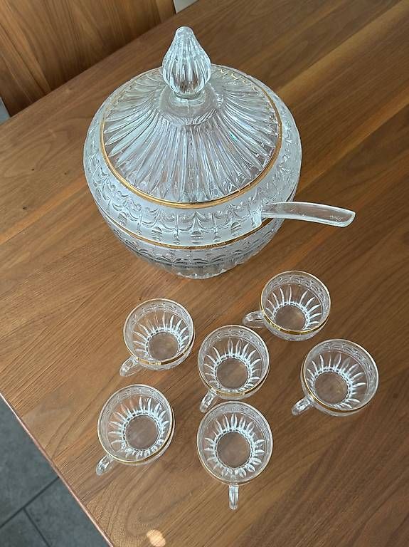 Set di piatti: Bowle Service Kristallglas 8-teilig – Usato da schaffhausen venduto da Munot100 3
