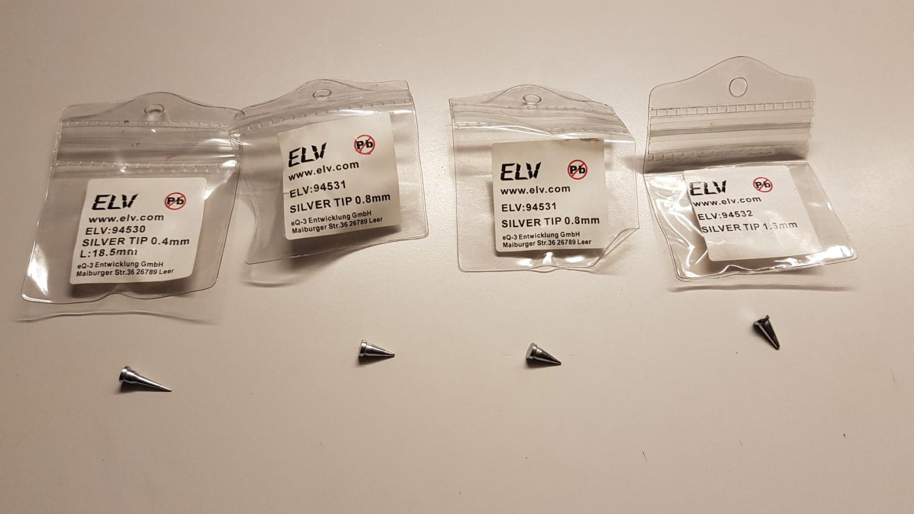 Tutti gli attrezzi: 4 Lötspitzen ELV Silver Tip, neu – Nuovo e nell'imballaggio originale da Frauenfeld venduto da Tozz