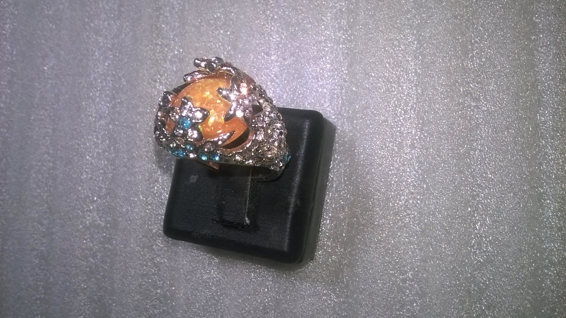Ringe: ring modeschmuck,,,mit orange kristall,,,glanzig – Neu (gemäss Beschreibung) aus Basel von bijoutrie_4 1