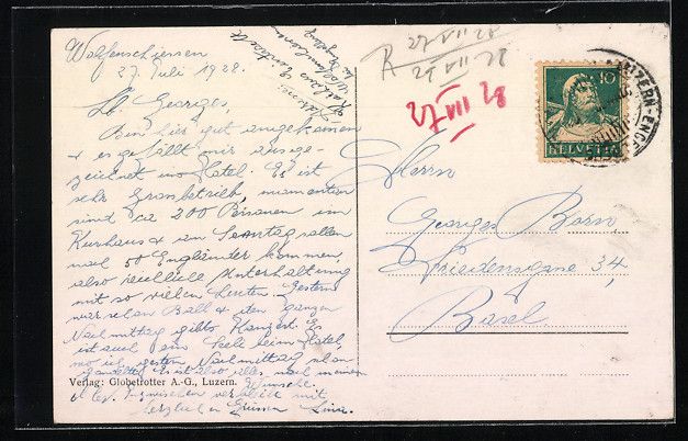 Cartes postales: Wolfenschiessen, Hotel Eintracht, Garten – D'occasion à Berlin par bartko-reher 1