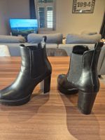 Damen Stiefel Schwarz Grösse 39 Plateau Absatz