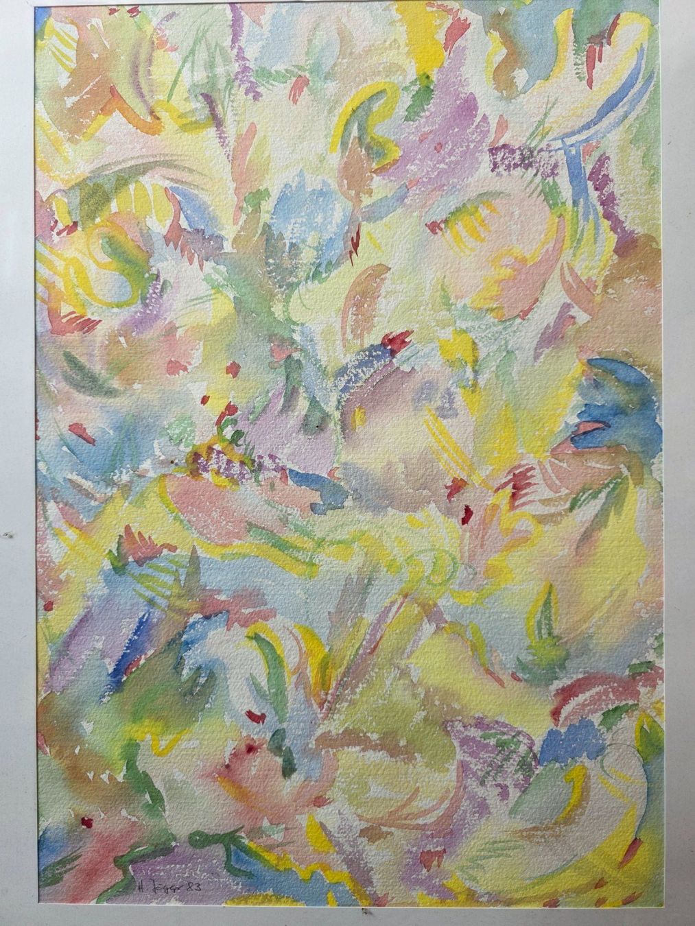 Dipinti: florales Gemälde Bild Aquarell sig.:H. Jäggi oder Jäger 1983 – Usato da Walterswil BE venduto da Lonitti 1