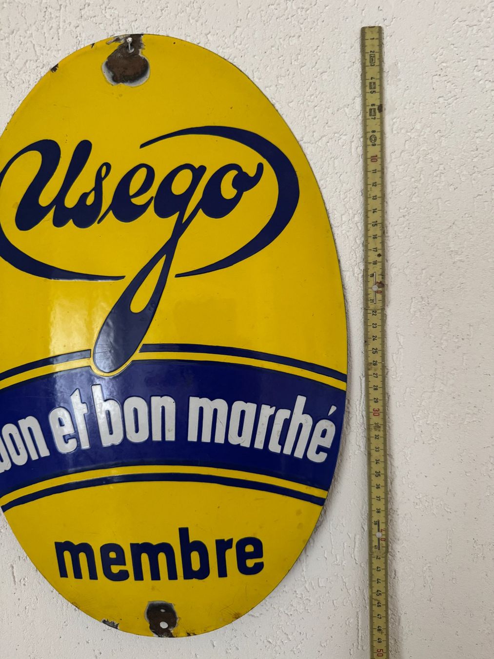 Usego Insegne: Usego Email-Schild Usego "Gute Ware billig" – Usato da Zumikon venduto da Camcam5678 1