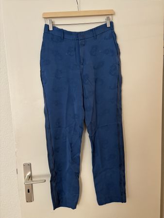 Graublaue Hose Zadig&Voltaire mit Paisley-Muster