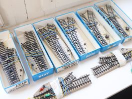Märklin 8 x Elektro Weiche 5137/5202 H0 M-Gleis