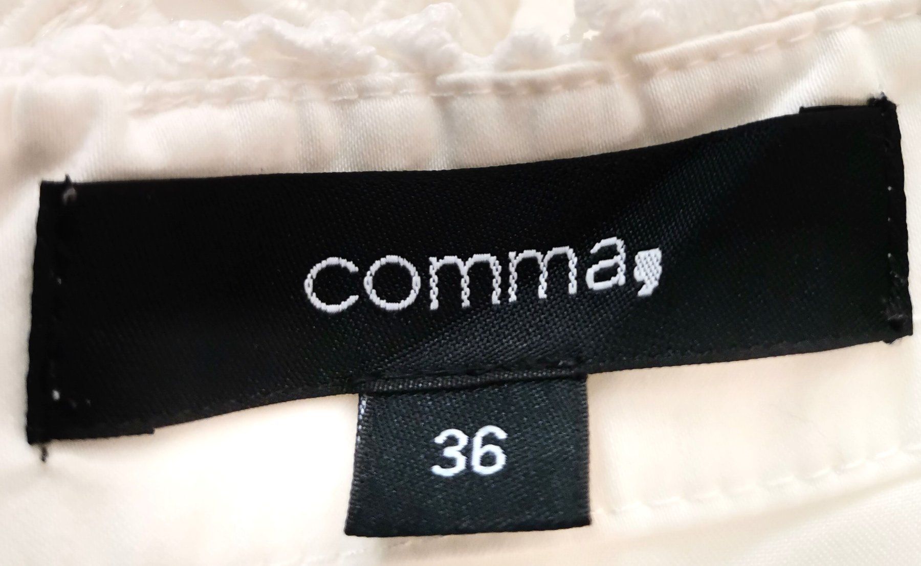 Comma Vestiti: COMMA elegantes Kleid in Weiss mit Spitze – Usato da Schaffhausen venduto da Restwert_SH 5