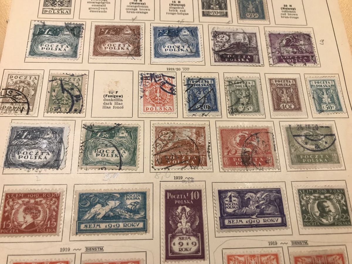 Alle Briefmarken: Polen - 32 Briefmarken 1919/1920 – Gebraucht aus Schaffhausen von  2