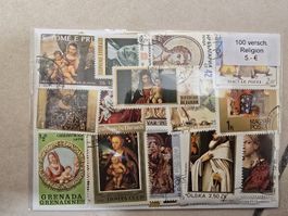 100 Briefmarken aus aller Welt, Religion, günstig!