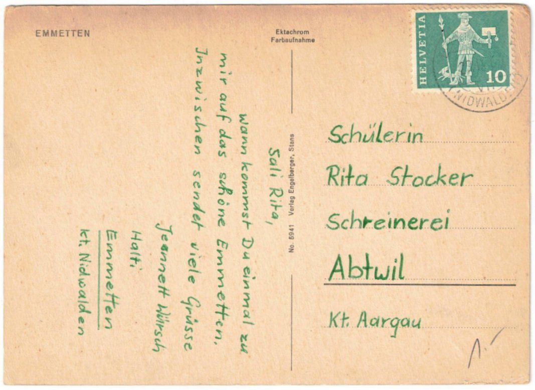 Cartoline postali: Emmetten - 4 Bild AK – Usato da Binningen venduto da Mountainrider 1