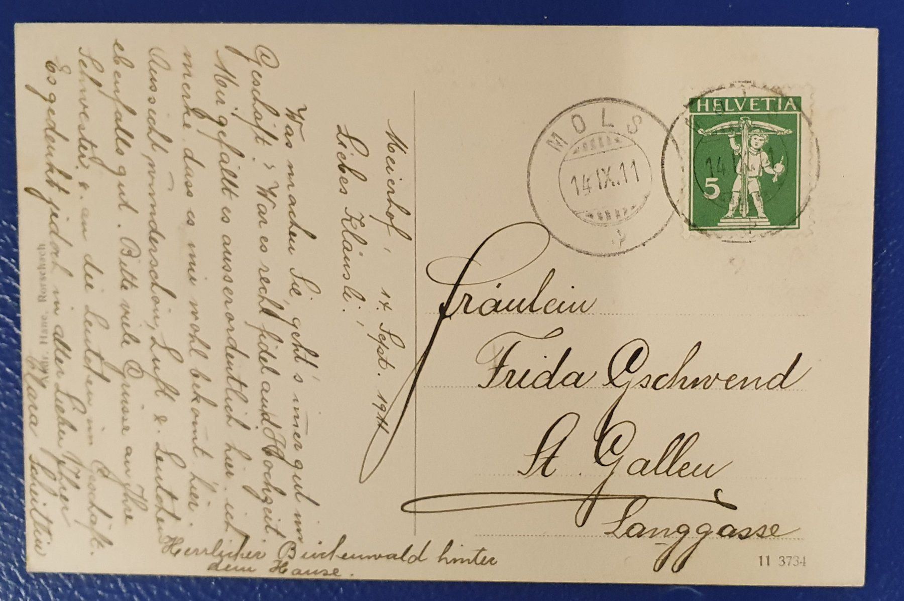 Cartoline postali: Mols - Pension Meierhof 1911 – Usato da Kreuzlingen venduto da Rschweiz1 1
