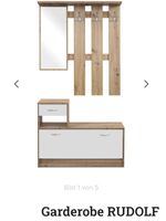 Garderobe RUDOLF Holzoptik mit Spiegel&Schuhbank gebraucht