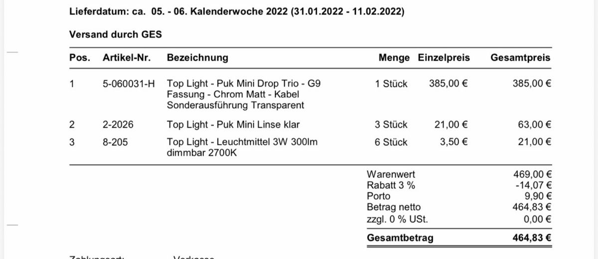 Lampadari & plafoniere: Top Light Puk SET - Chrom Matt, New! – Nuovo e nell'imballaggio originale da Zürich venduto da bur_g2yt 4