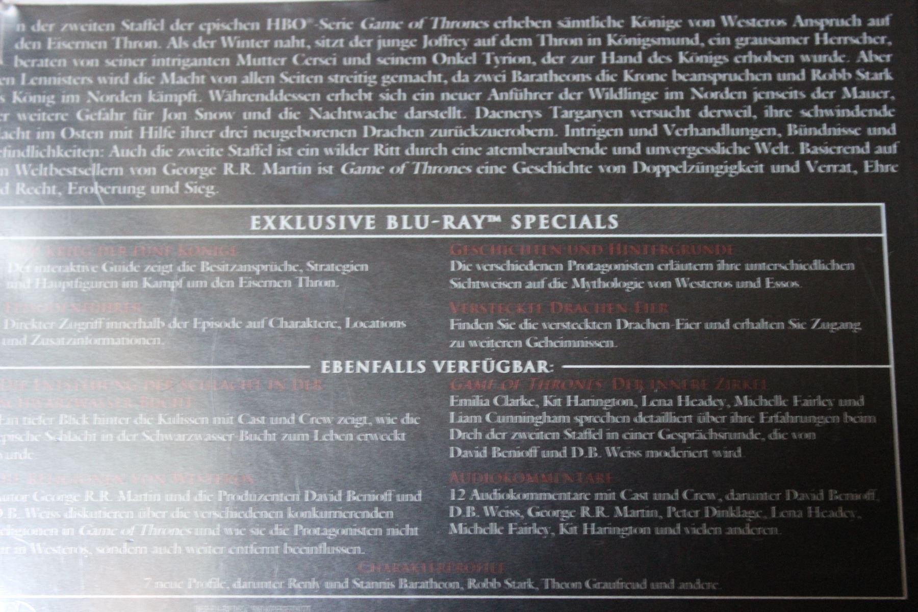 Tutti i DVDs: GAME OF THRONES - 2. STAFFEL BLU-RAY OVP – Nuovo e nell'imballaggio originale da Tübach venduto da JamesStone 2