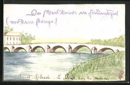 Handgemalt: Saint Mihiel, Le Pont sur la